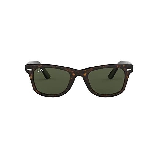 Ray-Ban wayfarer, occhiali da sole da uomo, marrone (902 902), 50 mm, classico