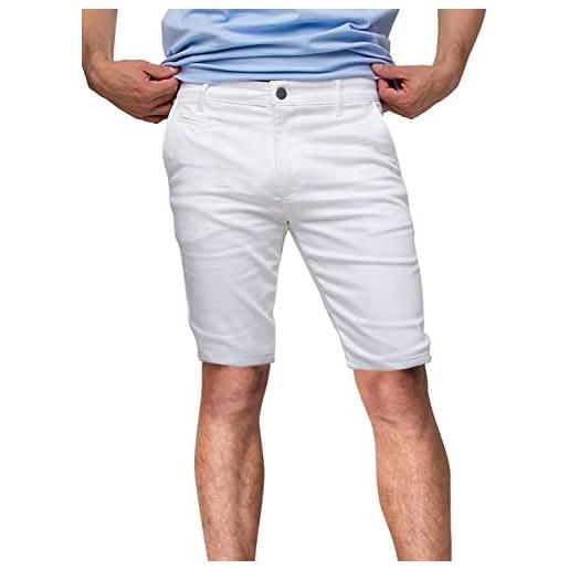 strongAnt pantaloncino chino da uomo powerstretch slim fit. Bermuda estivi in ​​cotone. Сhinoshorts - nero, 50