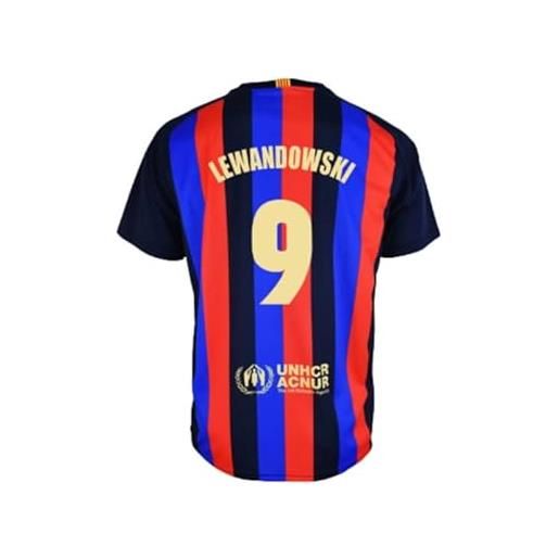 Champion's City maglietta lewandowski 9 prima squadra 22/23 - replica ufficiale fc barcelona - adulto, barcellona, xxl
