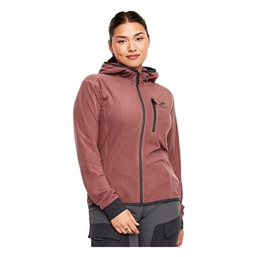 RevolutionRace trekker hoodie da donna, giacca in pile ottima per le escursioni e le avventure all'aria aperta, black, xl
