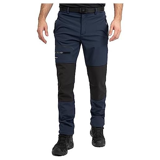 Höhenhorn trekmaster - pantaloni da trekking da uomo, in softshell, nero , xl