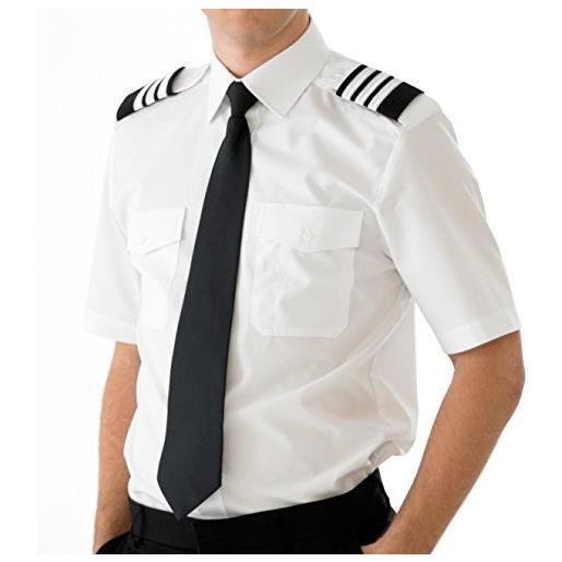 Generic pilot shirt - camicia da uomo a maniche corte bianca, corto. , 50