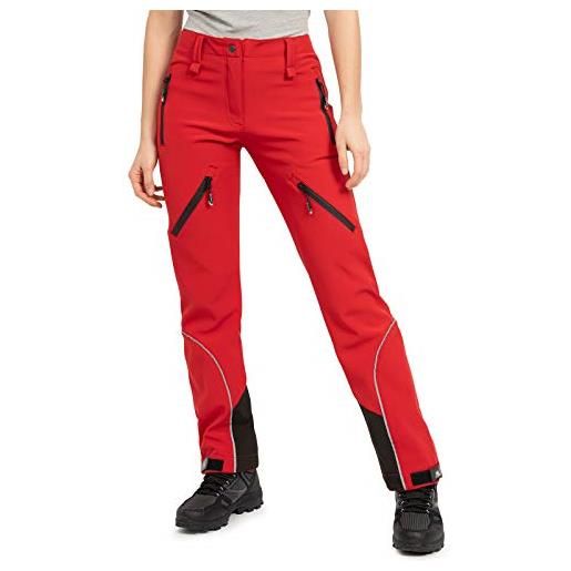 Rock creek d-444 - pantaloni softshell da donna colore: rosso xs