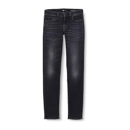 7 For All Mankind pyper slim illusion jeans, black, 23w / 23l da donna