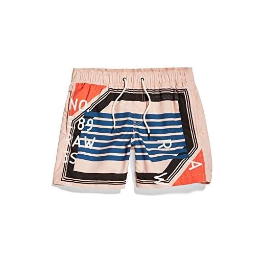 G-STAR RAW men's dirik artwork swim shorts, rosa (peach nougat d21459-a505-c962), s