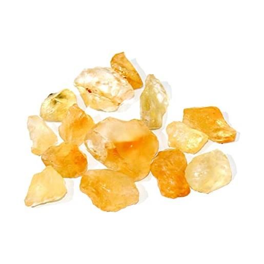 Blessfull Healing 1/2 (mezza) libbra bulk citrino naturale pietre grezze cristalli lucidati per cristalli curativi, meditazione
