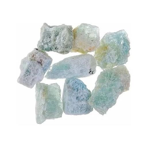 Blessfull Healing 1/2 (mezza) libbra bulk acquamarina naturale pietre grezze cristalli lucidati per cristalli curativi, meditazione