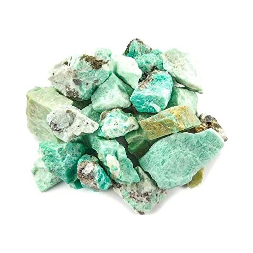 Blessfull Healing 1/2(half) lb bulk amazzonite naturale pietre grezze cristalli lucidati per cristalli curativi, meditazione