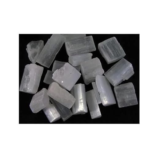 Blessfull Healing 1/2 (mezza) libbra bulk selenite naturale pietre grezze cristalli lucidati per cristalli curativi, meditazione