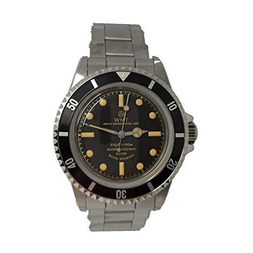 Walter Mitt royal marine vintage acciaio automatico nero orologio unisex