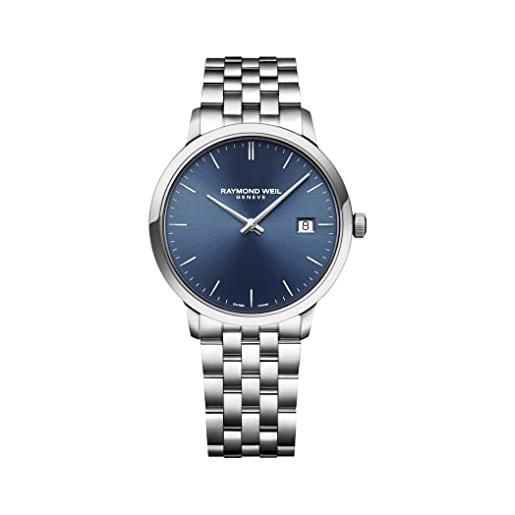 Raymond Weil orologio Raymond Weil toccata da uomo - 5485 -st -50001 - rotondo al quarzo, blu, diametro 39 mm, bracciale