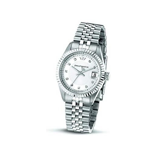 Philip Watch caribe orologio donna tempo e data in acciaio, diamanti - r8253597564