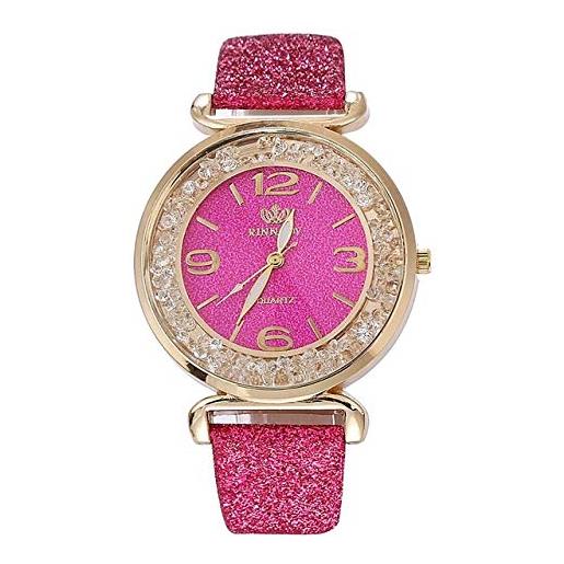 VEADK orologio da donna magnetic force unique creative band orologi da donna di al quarzo orologi da donna orologi da polso orologio, rosa rossa