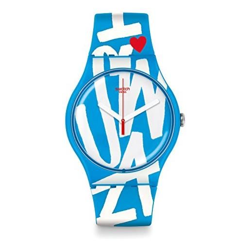 Swatch orologio Swatch new gent suos103 white in blue