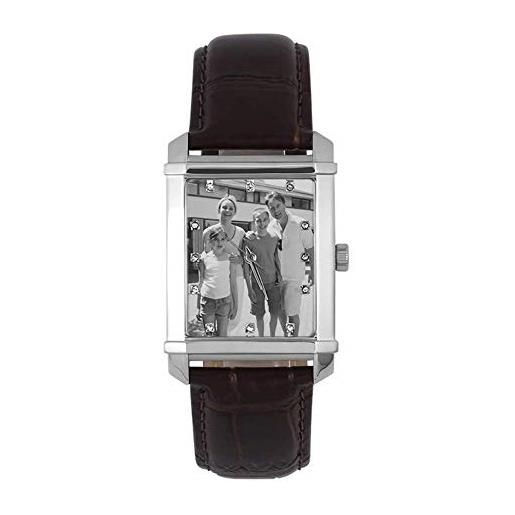 Brand new orologio da uomo - orologio personalizzati con foto - alskafashion orologio analogico al quarzo - orologio da polso fotografico - orologi da uomo nero/marrone (brown 2)