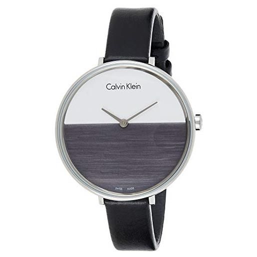 Calvin Klein orologio analogico quarzo da donna con cinturino in pelle k7a231c3