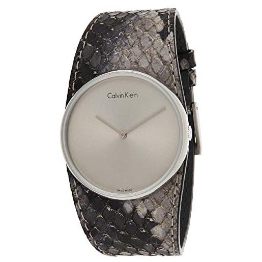 Calvin Klein orologio analogico quarzo donna con cinturino in pelle k5v231q4