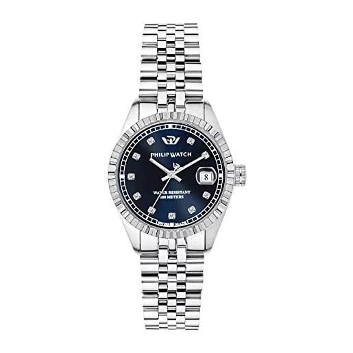 Philip Watch caribe orologio donna tempo e data in acciaio, diamanti - r8253597568
