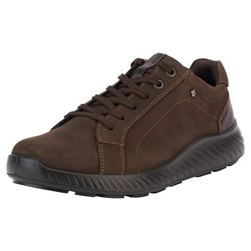 Jomos Scarpe Basse Uomo In Pelle Nera, Aircomfort, Suola In PU, Larghezza K, Chiusura Laterale, Taglia 43 EU
