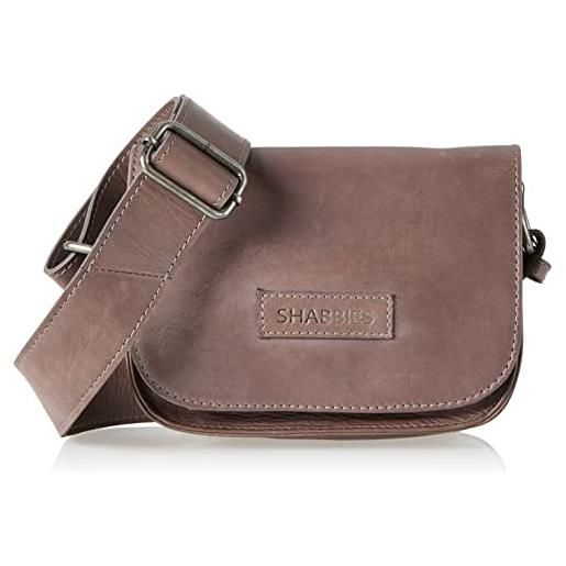 Shabbies Amsterdam, shb0343 crossbody vegetable tanned leather donna, 9001, s