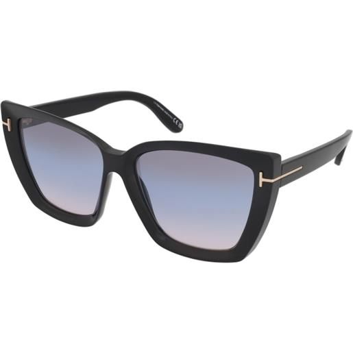 Tom Ford scarlet-02 ft0920 01b | occhiali da sole graduati o non graduati | prova online | plastica | cat eye | nero | adrialenti