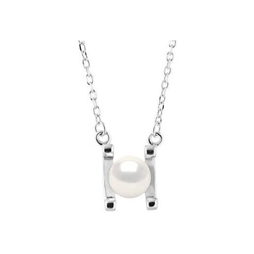 PEARLS & COLORS NATURAL FINE PEARLS pearls & colors - collana my pearl- vera perla di coltura d'acqua dolce 7-8 mm - colore bianco naturale - qualità aaa+ - argento 925 - gioiello donna
