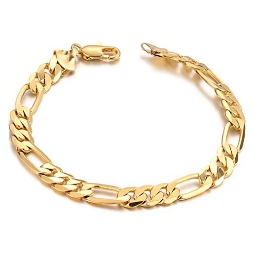 AMDXD gioielli placcato oro braccialetto per uomo oro catena del freno demplice
