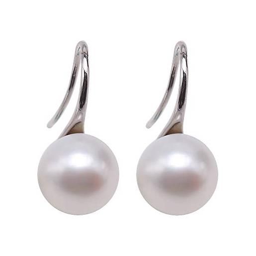 JYX Pearl jyx, orecchini classici da donna, in argento sterling 925 con perle d'acqua dolce bianche e pendenti