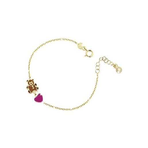 Le Bebé bracciale orsetto e cuore le bebè pmg072 oro giallo 9kt collezione primegioie