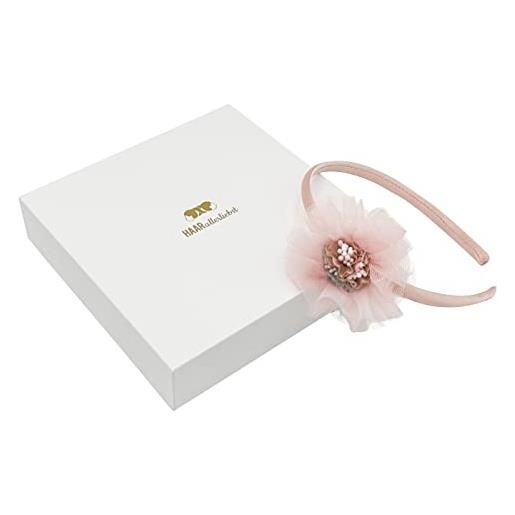 HAARallerliebst capelli maturi (fiore di tulle | rosa) per ragazze con scatola per conservare