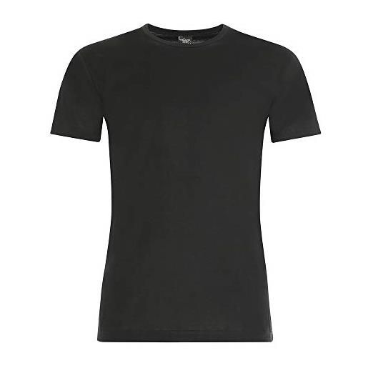 CIELLEGI t-shirt in filo di scozia uomo manica corta art. 700 (3pz) - 6, nero