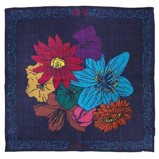 Illogico fazzoletto da taschino in lana fantasia floreale