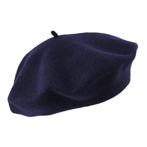 Piccarda basco alla francese per donna, berretto in lana, cappello semplice in diversi colori, basco con confezione regalo, cappellino per autunno inverno (azzurro)