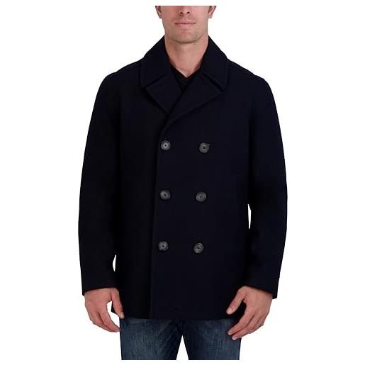 Nautica men's double breasted wool peacoat, navy, large