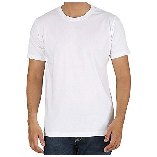 Enrico Coveri t-shirt in puro cotone girocollo art. Et1100 (3pz) (taglie maxi) (4xl, bianco)