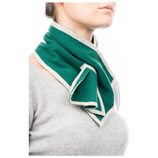 DALLE PIANE CASHMERE - scaldacollo 100% cashmere - donna, colore: bordeaux/grigio, taglia unica