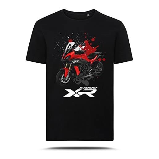 AZgraphishop t-shirt con grafica s 1000 xr racing red 2021 splatter style ts-bm-044 (xl)