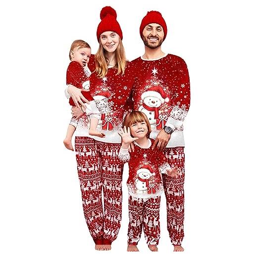 Raiodais pigiama natale famiglia natale famiglia pigiama christmas pyjama natale pigiama per uomo, donna, bambino(#486-donna, m)
