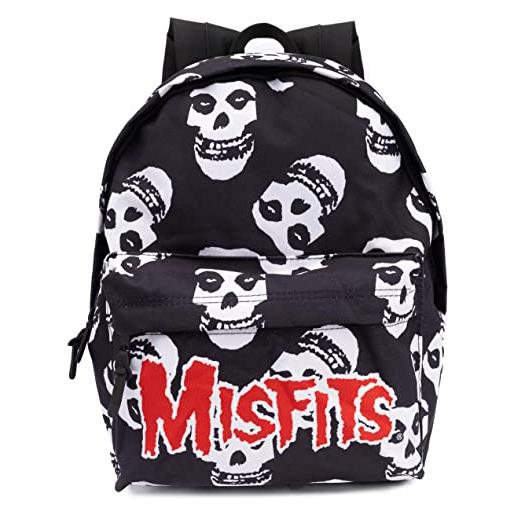 Misfits misfit zaino adulti teens musica skull logo scuola zaino 16 one size