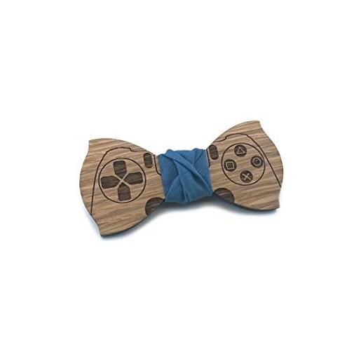 GIGETTO 1910 papillon legno bambino (6-16 anni) gigetto gamepad nodo azzurro made in italy