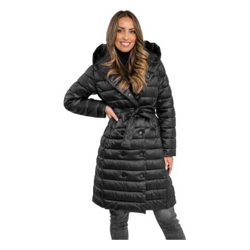 BOLF donna giubbotto lunga invernale con cappuccio isolato caldo inverno autunno tempo libero stile casual all'aperto quotidiano 5m3189 camel s [d4d]