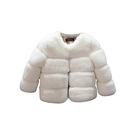 ShiFan giacca del mantello per ragazze bambino pelliccia del faux cappotto caldo coat rosa 90