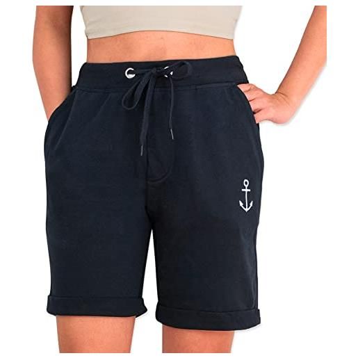 VIENTO tropical heat pantaloncini unisex style donna (xl, blu navy)