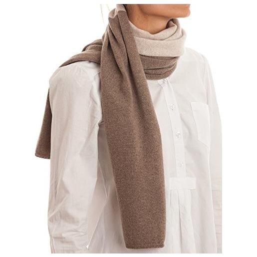 DALLE PIANE CASHMERE - sciarpa bicolore 100% cashmere - uomo/donna, colore: grigio, taglia unica