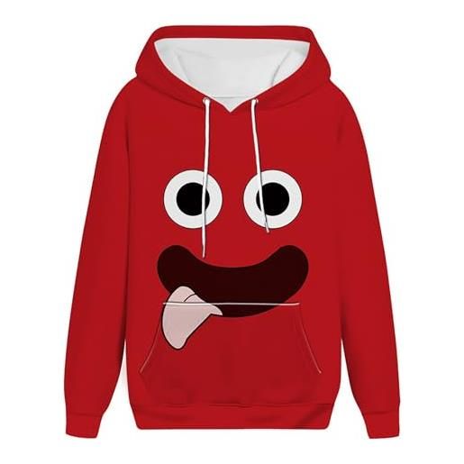 MUOUEAOU felpa con cappuccio con stampa 3d banban per ragazzi ragazze 4-12 anni hoodie con coulisse con tasca a marsupio streetwear per bambini (6,140,140)