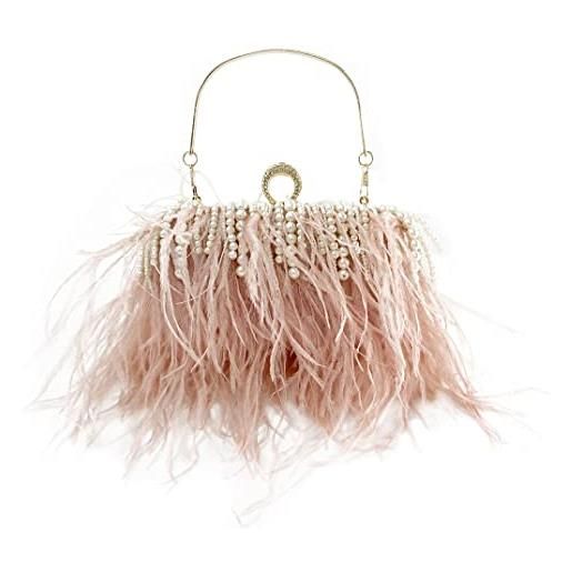MOISTRI borsette e frizioni vintage tassel pearl chain crystal tote bags da donna ostrica serale festa di nozze rosa