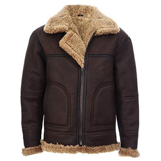 Infinity Leather giacca in pelle da uomo aviatore marrone ginger b3 in pelle di volpe s