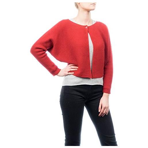 DALLE PIANE CASHMERE - cardigan 100% cashmere - donna, colore: rosso - taglia: unica