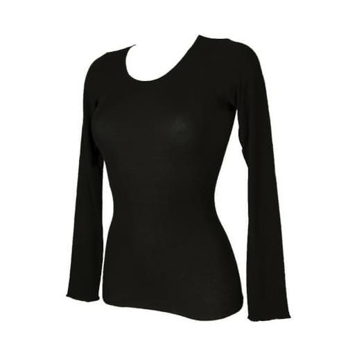 RAGNO maglietta in cashmere e modal nera (art. Dc18ab) (l, nero)