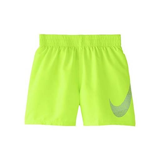 Nike, -lbf4 ness9654, costume da bagno, sportivo, da bambino, 4, a tinta unita, per pallavolo volt glow. S